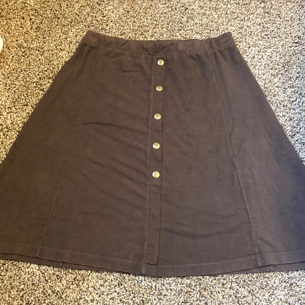 BROWN SUEDE SKIRT